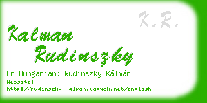 kalman rudinszky business card