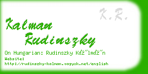 kalman rudinszky business card